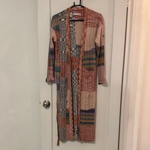 Anthropologie Vibrant Knit Cardigan with Stripes